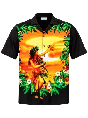 Foto van product Hawaiihemdshop.de Overhemd 'Hawaiihemd Hawaiian Beauty' zwart