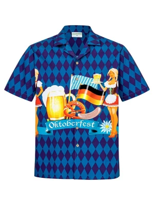 Foto van product Hawaiihemdshop.de Overhemd 'Hawaiihemd Oktoberfest' blauw