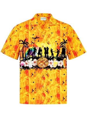 Foto van product Hawaiihemdshop.de Overhemd 'Hawaiihemd Summer Party' geel