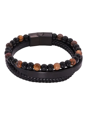 Foto van product Heideman Armband 'Justus' bruin gemêleerd / zwart