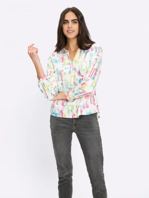 Foto van product heine Blouse blauw / limoen / rosa / wit