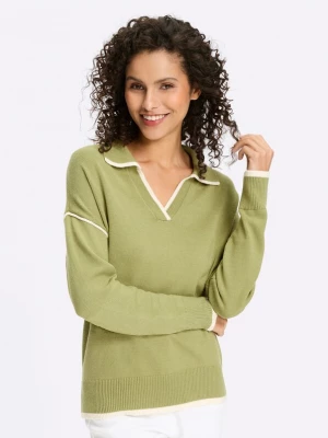 Foto van product heine Trui groen / wolwit