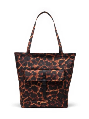 Foto van product Herschel Shopper 'Retreat' chocoladebruin / donkeroranje / zwart gemêleerd