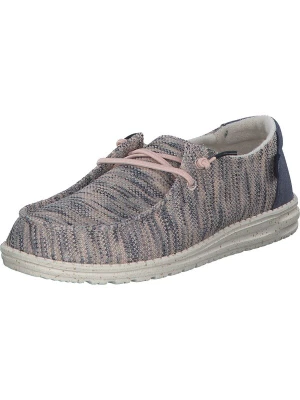 Foto van product HEY DUDE Veterschoen 'Wendy Sox' grijs gemêleerd / rosa