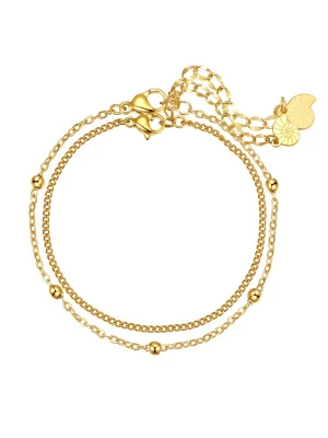 Foto van product Hey Happiness Armband 'Fine Duo' goud