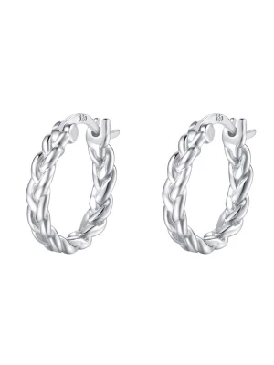 Foto van product Hey Happiness Oorbel 'Braided' zilver