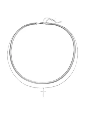 Foto van product Hey Happiness Sieraden set 'Iconic Cross' zilver