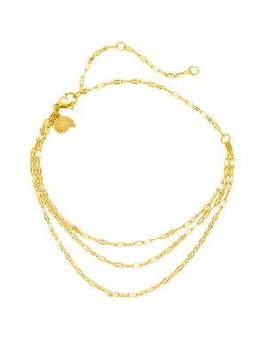 Foto van product Hey Happiness Voetsieraden 'Rolo Trio' goud