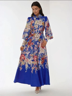 Foto van product Hiccup Blousejurk blauw / bruin / rood / wit