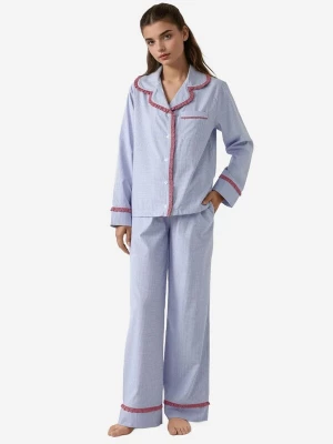 Foto van product Hiccup Pyjama lichtblauw / bourgogne / wit