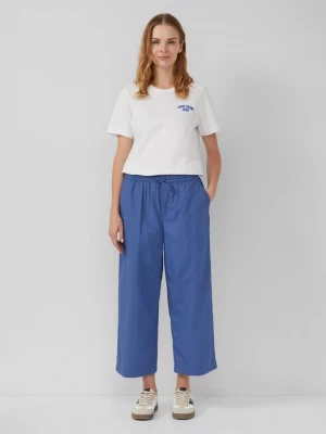 Foto van product High rise culotte met elastische band en steekzakken s.Oliver blauw