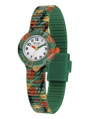 Foto van product Hip Hop Horloge 'Kids Fun' groen / donkeroranje / zwart / wit