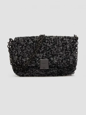 Foto van product Hobo bag van bouclé met logo en magneetknoop s.Oliver