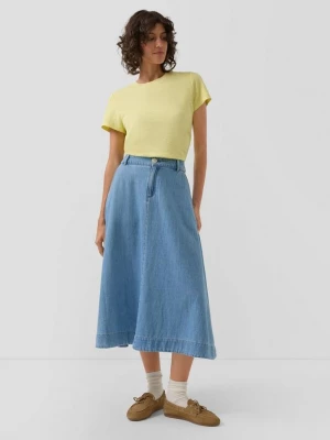 Foto van product Hoge denim rok met elastische tailleband s.Oliver blauw