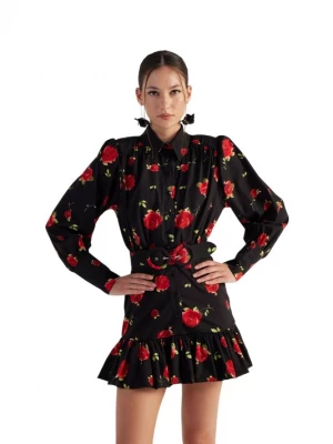 Foto van product HOLLY LOLLY Jurk groen / rood / zwart