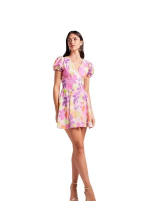 Foto van product HOLLY LOLLY Jurk lavendel / rosa / eosine / wit