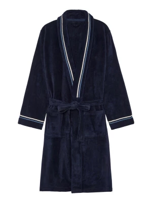 Foto van product HOM Badjas lang 'Transat' navy / wit