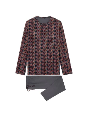 Foto van product HOM Pyjama lang ' Long Sleepwear Westgate ' grijs / rood
