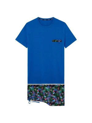 Foto van product HOM Pyjama lang ' Sleepwear Havana ' blauw / gemengde kleuren