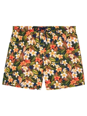 Foto van product HOM Zwemshorts ' Beach Boxer Etna ' beige / groen / oranje