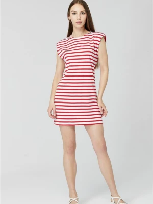 Foto van product HOME STORE Zomerjurk rood / wit