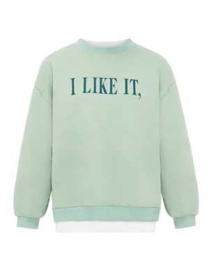 Foto van product HOMEBASE Sweatshirt turquoise / mintgroen / wit