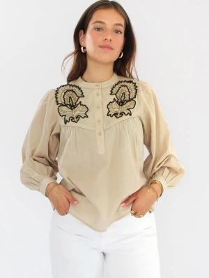 Foto van product Honnête Atelier Blouse 'Feather' beige