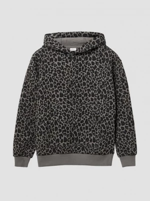 Foto van product Hooded sweatshirt met leoprint s.Oliver grijs