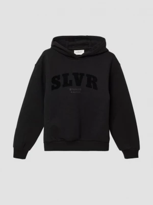Foto van product Hooded sweatshirt met print op de voorkant en knusse binnenkant s.Oliver zwart