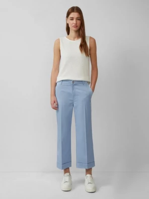 Foto van product Hoog uitgesneden culottes van stretchkatoen met geperste plooien s.Oliver blauw