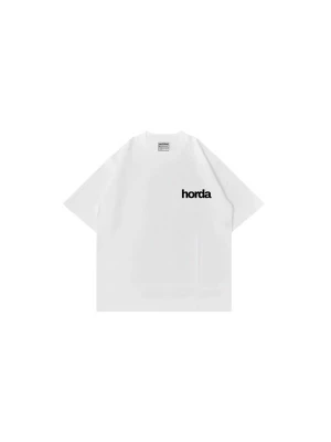Foto van product Horda Shirt 'T-shirt Bianca Boxy Fit Oversize 220 Gsm Made in Italy Human Case' offwhite