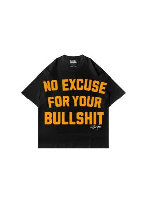 Foto van product Horda Shirt 'T-Shirt Boxy Fit Oversize "No Excuse" – Heavyweight 200g' antraciet