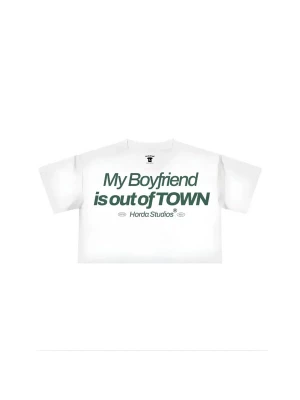 Foto van product Horda Shirt 'T-shirt Cropped 100% Cotone 200 Gsm Out Town' offwhite
