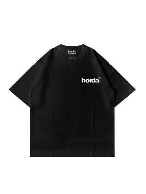 Foto van product Horda Shirt 'T-Shirt oversize cotone Boxy Fit Made in Italy Human Case' zwart