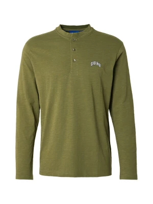 Foto van product HUGO Shirt 'Nuvenly' olijfgroen / zwart / wit