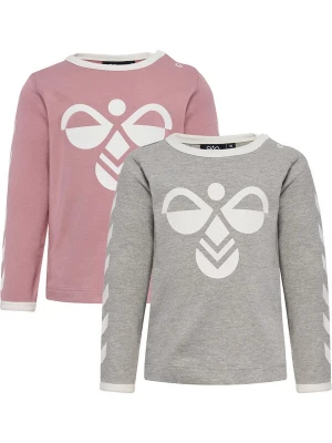 Foto van product Hummel Shirt stone grey / pink / wit