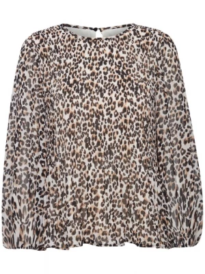Foto van product ICHI Blouse crème / bruin / roestbruin