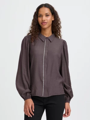 Foto van product ICHI Blouse 'Ihrhines SH2' chocoladebruin