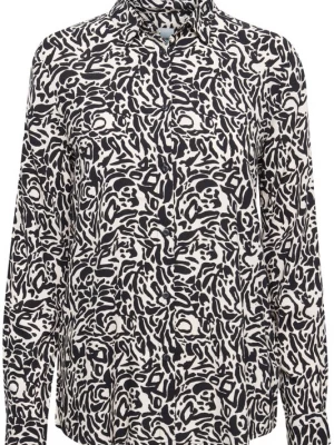 Foto van product ICHI Blouse 'IHVera' zwart / wit