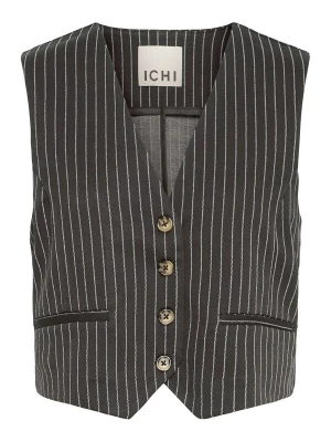 Foto van product ICHI Bodywarmer 'IXKate' donkergrijs / offwhite