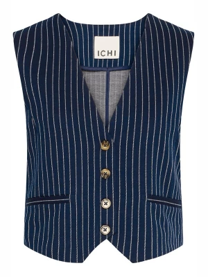 Foto van product ICHI Bodywarmer 'Kate' donkerblauw / wit