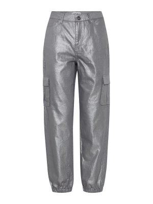 Foto van product ICHI Cargojeans 'JOVIE' zilvergrijs / zwart