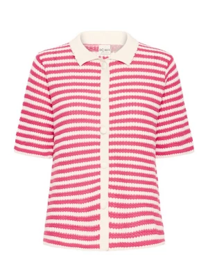 Foto van product ICHI Gebreid vest 'IHLORIANNA SS2' beige / pink