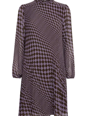 Foto van product ICHI Jurk 'Bally' bruin / sering