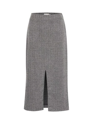 Foto van product ICHI Rok 'IHKate' grijs / zwart / offwhite
