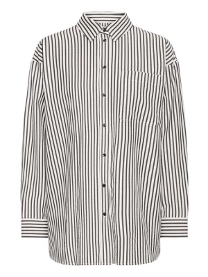 Foto van product ICHI Shirt 'IHESTRA' beige / zwart