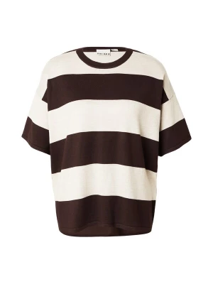Foto van product ICHI Shirt 'IHLULS' chocoladebruin / wit