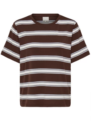 Foto van product ICHI Shirt 'IHREBETTA' pastelblauw / donkerbruin / offwhite