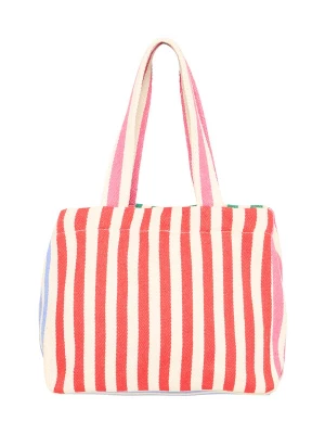 Foto van product ICHI Shopper 'IASIO BA' crème / jade groen / pink / rood