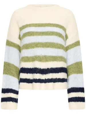 Foto van product ICHI Trui 'IHBOSELE' ivoor / navy / lichtblauw / kiwi